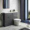 Apollo2 1100mm Gloss Grey Slimline Combination Furniture Pack (Excludes Pan + Cistern) 1 Apollo2 1100mm Gloss Grey Slimline Combination Furniture Pack (Excludes Pan + Cistern) -Cloakroom Suites Shop APS1100G n p