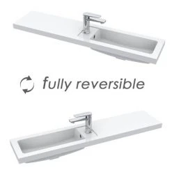 Apollo2 1100 Gloss Grey Slimline Combination Furniture Pack (excl. Pan + Cistern) w. Matt Black Handles -Cloakroom Suites Shop APS1100GMB d2 460