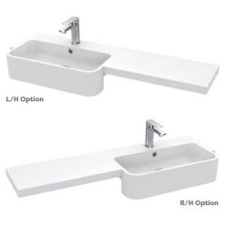 Arezzo 1100 Matt Green Semi-Recessed Round Combination Vanity Unit (Chrome Flush & Handles) -Cloakroom Suites Shop AZ11TGCH n d5 460