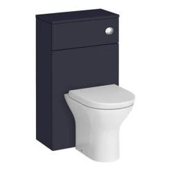 Arezzo Blue Wall Hung Sink Vanity Unit + Toilet Package with Matt Black Handle -Cloakroom Suites Shop AZBBKWHP1 n d5 460