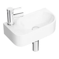 Arezzo Round Cloakroom Suite (Toilet + Basin) -Cloakroom Suites Shop AZRDCS d3 460