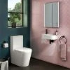 Arezzo Round Cloakroom Suite (Toilet + Basin) 1 Arezzo Round Cloakroom Suite (Toilet + Basin) -Cloakroom Suites Shop AZRDCS p