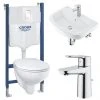 Grohe Solido Bau/Skate COMPLETE Wall Hung Bathroom Suite -Cloakroom Suites Shop BAUWHPAK np