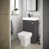 Brooklyn 500mm Gloss Grey 2-In-1 Combined Wash Basin & Toilet -Cloakroom Suites Shop BCOMGG p