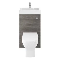 Brooklyn 500mm Grey Avola 2-In-1 Combined Wash Basin & Toilet 10 Brooklyn 500mm Grey Avola 2-In-1 Combined Wash Basin & Toilet -Cloakroom Suites Shop BCOMGRY d1 460