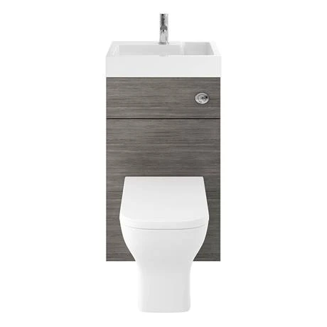 Brooklyn 500mm Grey Avola 2-In-1 Combined Wash Basin & Toilet 6 Brooklyn 500mm Grey Avola 2-In-1 Combined Wash Basin & Toilet - Image 4
