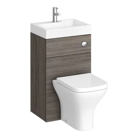 Brooklyn 500mm Grey Avola 2-In-1 Combined Wash Basin & Toilet 7 Brooklyn 500mm Grey Avola 2-In-1 Combined Wash Basin & Toilet - Image 5
