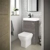 Brooklyn 500mm Grey Avola 2-In-1 Combined Wash Basin & Toilet