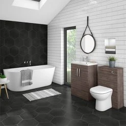 Brooklyn Grey Avola BTW Free Standing Bath Suite
