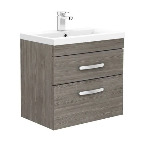 Brooklyn Grey Avola Cloakroom Suite (Wall Hung Vanity + Toilet) 4 Brooklyn Grey Avola Cloakroom Suite (Wall Hung Vanity + Toilet) - Image 2