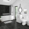 Brooklyn Gloss White Bathroom Suite + B Shaped Bath 1 Brooklyn Gloss White Bathroom Suite + B Shaped Bath -Cloakroom Suites Shop BGWBS np