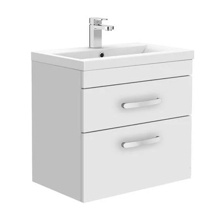Brooklyn Gloss White Cloakroom Suite (Wall Hung Vanity + Toilet) 4 Brooklyn Gloss White Cloakroom Suite (Wall Hung Vanity + Toilet) - Image 2