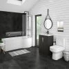 Brooklyn Black Bathroom Suite + B Shaped Bath