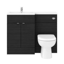 Brooklyn Black 1100mm Combination Furniture Pack -Cloakroom Suites Shop BK1100BLK D3 460