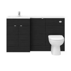 Brooklyn Black 1500mm Combination Furniture Pack -Cloakroom Suites Shop BK1500BLK D3 460