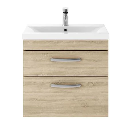 Brooklyn Natural Oak Cloakroom Suite (Wall Hung Vanity + Toilet) 5 Brooklyn Natural Oak Cloakroom Suite (Wall Hung Vanity + Toilet) - Image 3