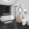 Brooklyn Natural Oak Bathroom Suite + B-Shaped Bath