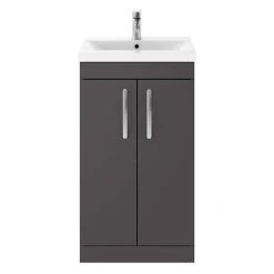 Brooklyn Gloss Grey Bathroom Suite -Cloakroom Suites Shop BRGGBS d2 460