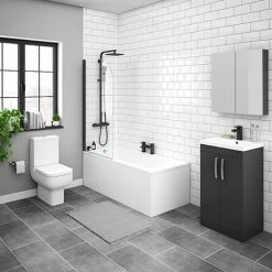 Brooklyn Gloss Grey Bathroom Suite
