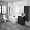 Brooklyn Black Bathroom Suite with Tall Cabinet 1 Brooklyn Black Bathroom Suite with Tall Cabinet -Cloakroom Suites Shop BTCBLK np