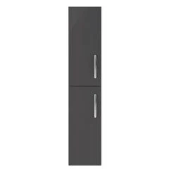 Brooklyn Gloss Grey Bathroom Suite with Tall Cabinet -Cloakroom Suites Shop BTCGRY d5 460