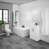 Brooklyn Gloss White Bathroom Suite with Tall Cabinet 2 Brooklyn Gloss White Bathroom Suite with Tall Cabinet -Cloakroom Suites Shop BTCWHT p