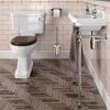 Burlington Cloakroom Slimline Toilet + Edwardian Basin inc. Wash Stand -Cloakroom Suites Shop BUR CLK SET n p