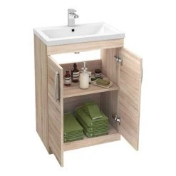 Brooklyn Natural Oak Modern Sink Vanity Unit + Toilet Package 11 Brooklyn Natural Oak Modern Sink Vanity Unit + Toilet Package -Cloakroom Suites Shop BWCN ND4A 460