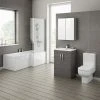 Brooklyn Grey Avola Bathroom Suite with L-Shaped Bath 1 Brooklyn Grey Avola Bathroom Suite with L-Shaped Bath -Cloakroom Suites Shop Brooklyn Grey Avola Bathroom Suite with L Shaped Bath p