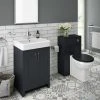 Chatsworth Traditional Graphite Sink Vanity Unit + Toilet Package -Cloakroom Suites Shop C560WCBLK prod