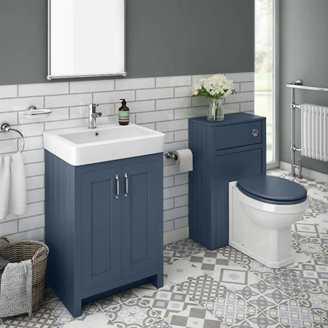 Chatsworth Traditional Blue Sink Vanity Unit + Toilet Package 3 Chatsworth Traditional Blue Sink Vanity Unit + Toilet Package