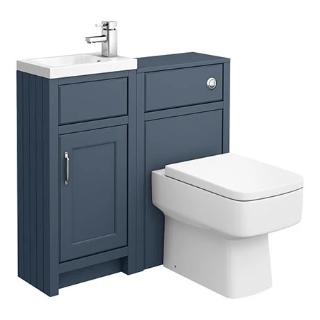Chatsworth Traditional Cloakroom Vanity Unit Suite - Blue 3 Chatsworth Traditional Cloakroom Vanity Unit Suite - Blue