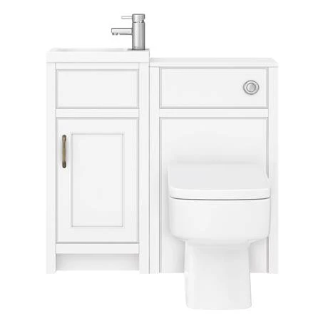 Chatsworth Traditional Cloakroom Vanity Unit Suite - White 6 Chatsworth Traditional Cloakroom Vanity Unit Suite - White - Image 4