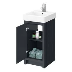 Chatsworth Traditional Graphite Cloakroom Suite (Vanity Unit + Close Coupled Toilet) 10 Chatsworth Traditional Graphite Cloakroom Suite (Vanity Unit + Close Coupled Toilet) -Cloakroom Suites Shop CBKCS425 d2 460
