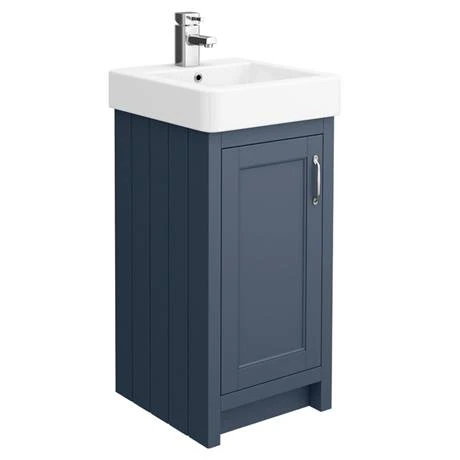 Chatsworth Traditional Blue Cloakroom Suite (Vanity Unit + Close Coupled Toilet) 4 Chatsworth Traditional Blue Cloakroom Suite (Vanity Unit + Close Coupled Toilet) - Image 2