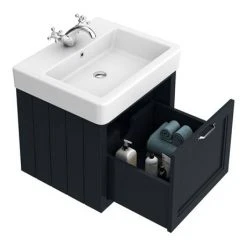 Chatsworth Graphite Cloakroom Suite (Wall Hung Vanity Unit + Close Coupled Toilet) -Cloakroom Suites Shop CBWHS d5 460