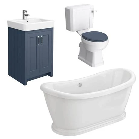 Chatsworth Blue Close Coupled Roll Top Bathroom Suite 8 Chatsworth Blue Close Coupled Roll Top Bathroom Suite - Image 6