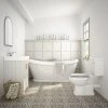 Chatsworth Grey Close Coupled Roll Top Bathroom Suite -Cloakroom Suites Shop CCCGYBS prod