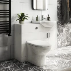 Cove Vanity Unit Cloakroom Suite + Basin Mixer Tap (W1050 x D300mm)