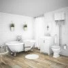 Chatsworth High Level White Roll Top Bathroom Suite -Cloakroom Suites Shop CHLSWHT p