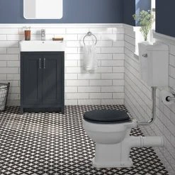 Chatsworth Graphite Bathroom Suite incl. 1700 x 700 Bath with Panels -Cloakroom Suites Shop CHTBSBLK n d6 460