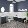 Chatsworth Graphite Bathroom Suite incl. 1700 x 700 Bath with Panels 2 Chatsworth Graphite Bathroom Suite incl. 1700 x 700 Bath with Panels -Cloakroom Suites Shop CHTBSBLK n p