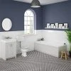 Chatsworth Grey Bathroom Suite incl. 1700 x 700 Bath with Panels -Cloakroom Suites Shop CHTBSGRY n p