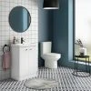 Cruze 600 Curved Floorstanding Vanity Unit + Close Coupled Toilet -Cloakroom Suites Shop CRZ6FSCC p