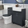 Chatsworth Traditional Graphite Semi-Recessed Vanity Unit + Toilet Package 2 Chatsworth Traditional Graphite Semi-Recessed Vanity Unit + Toilet Package -Cloakroom Suites Shop CSR600WCBLK p1
