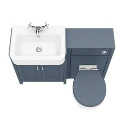 Chatsworth Traditional Blue Semi-Recessed Vanity Unit + Toilet Package 12 Chatsworth Traditional Blue Semi-Recessed Vanity Unit + Toilet Package -Cloakroom Suites Shop CSR600WCBLU d6 460