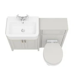 Chatsworth Traditional Grey Semi-Recessed Vanity Unit + Toilet Package 13 Chatsworth Traditional Grey Semi-Recessed Vanity Unit + Toilet Package -Cloakroom Suites Shop CSR600WCGRY D7 460
