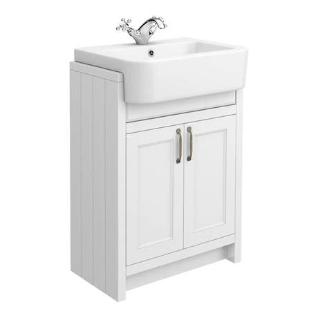 Chatsworth Traditional White Semi-Recessed Vanity Unit + Toilet Package 4 Chatsworth Traditional White Semi-Recessed Vanity Unit + Toilet Package - Image 2