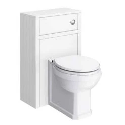 Chatsworth Traditional White Semi-Recessed Vanity Unit + Toilet Package 10 Chatsworth Traditional White Semi-Recessed Vanity Unit + Toilet Package -Cloakroom Suites Shop CSR600WCWHT d2 460
