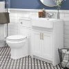 Chatsworth Traditional White Semi-Recessed Vanity Unit + Toilet Package 1 Chatsworth Traditional White Semi-Recessed Vanity Unit + Toilet Package -Cloakroom Suites Shop CSR600WCWHT prod